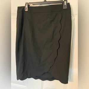 The Limited Black Scallop Pencil Skirt